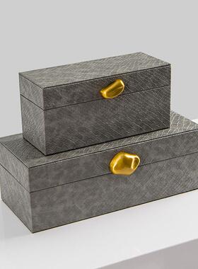 新中轻奢首饰PH-294L盒收纳盒古式风摆木质档样板间书房高卧室软