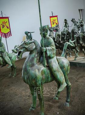 铜马天子驾六铜奔马大型铜动物雕塑制作铜摆件铜雕城市景区工艺品