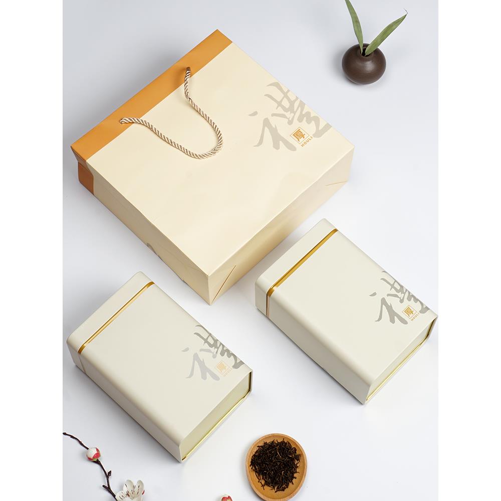 茶叶包装盒罐铁盒半斤一斤装大红茶绿茶白茶通用方形包装礼盒空储