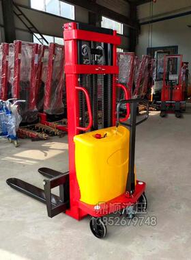 半电动堆高车厂家定制CDD1.5吨2吨电动装卸车充电式半电动叉车