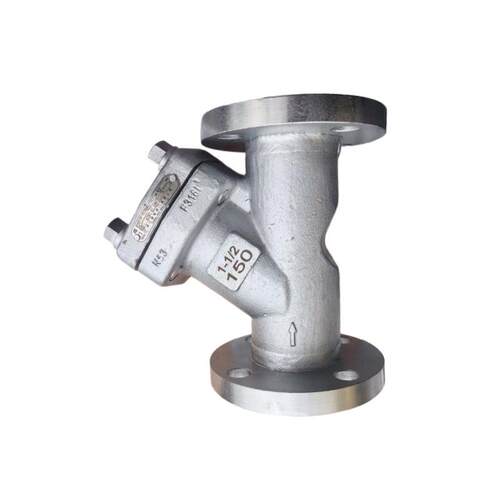 国标A105F11F22F5F321F304F316锻钢GL41H高温高压Y型法兰过滤器