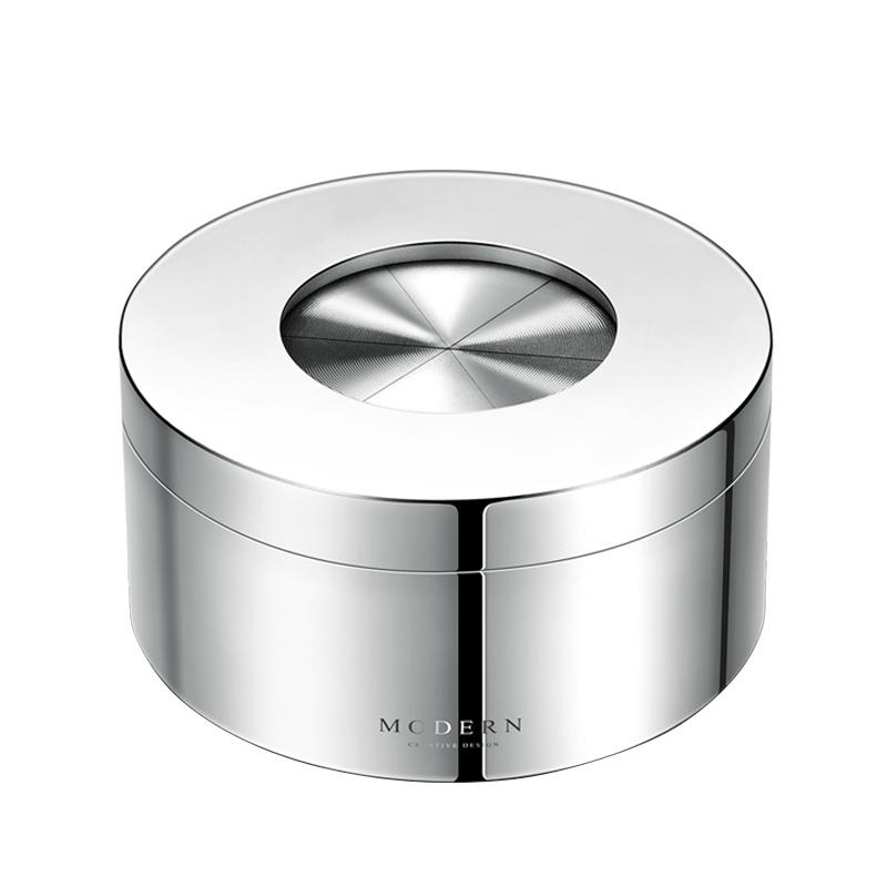 高档德国MO钢DERN创意性潮流烟灰缸不锈个男封闭式带盖防飞灰礼品