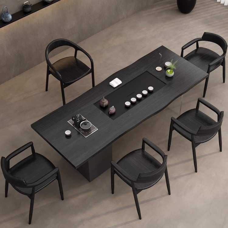 侘寂风实木茶桌椅组合茶盘茶台一体碳化亚克力茶几办公室客厅家用,住宅家具,家用茶台/茶桌,淘宝优惠券,粉丝福利购,淘宝优惠卷