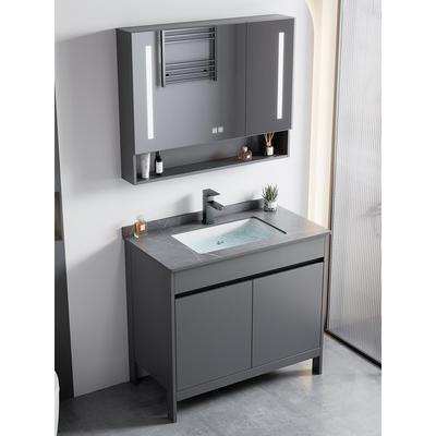 落地式太空铝浴室柜组合陶瓷一体洗手盆柜卫生间卫浴洗脸盆洗漱台