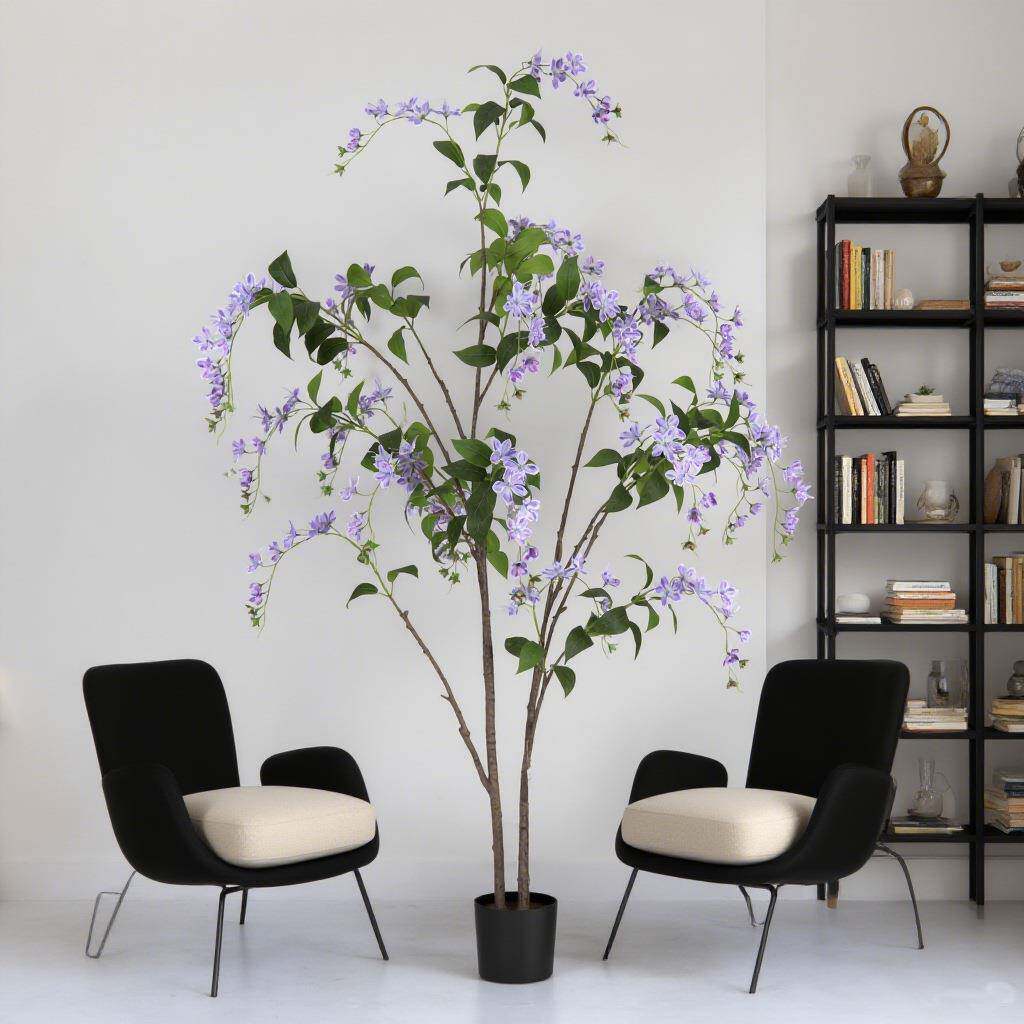 仿真绿植垂丝茉莉花树盆栽客厅高端轻奢假花树仿生植物摆件装饰