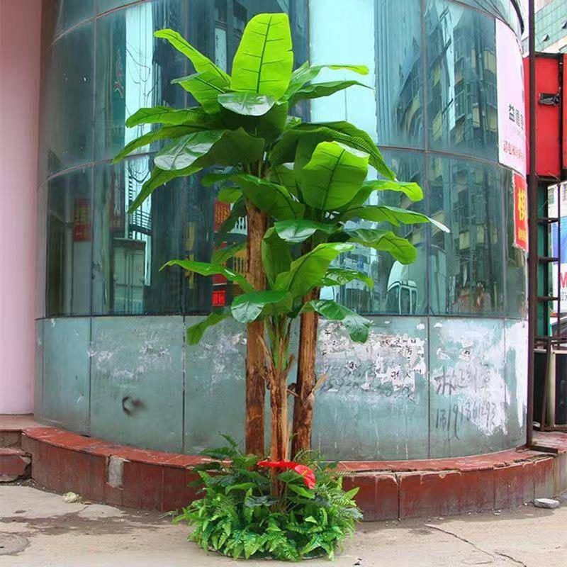 芭树仿真植假树室内客厅大型仿生盆0001绿蕉植盆栽香蕉树落地景物