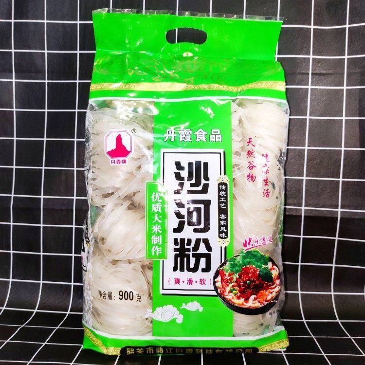 广东特产沙河粉扁粉宽河粉丹霞粉大米制作干粿条果条饭厅900g袋装