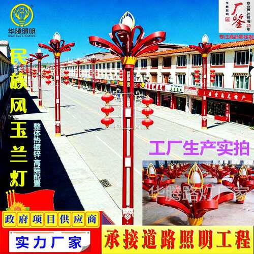 厂家直销特色新款中华灯金玉兰灯芙蓉灯如意灯景观灯广场灯