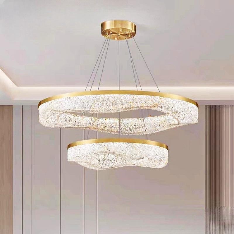 全铜轻奢大气客厅吊灯后现代设计师艺术客厅餐厅创意简约树脂吊灯