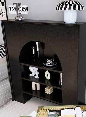 法式壁炉柜装饰柜室内客厅黑色白色简约民宿玄关摄影置物架收纳柜