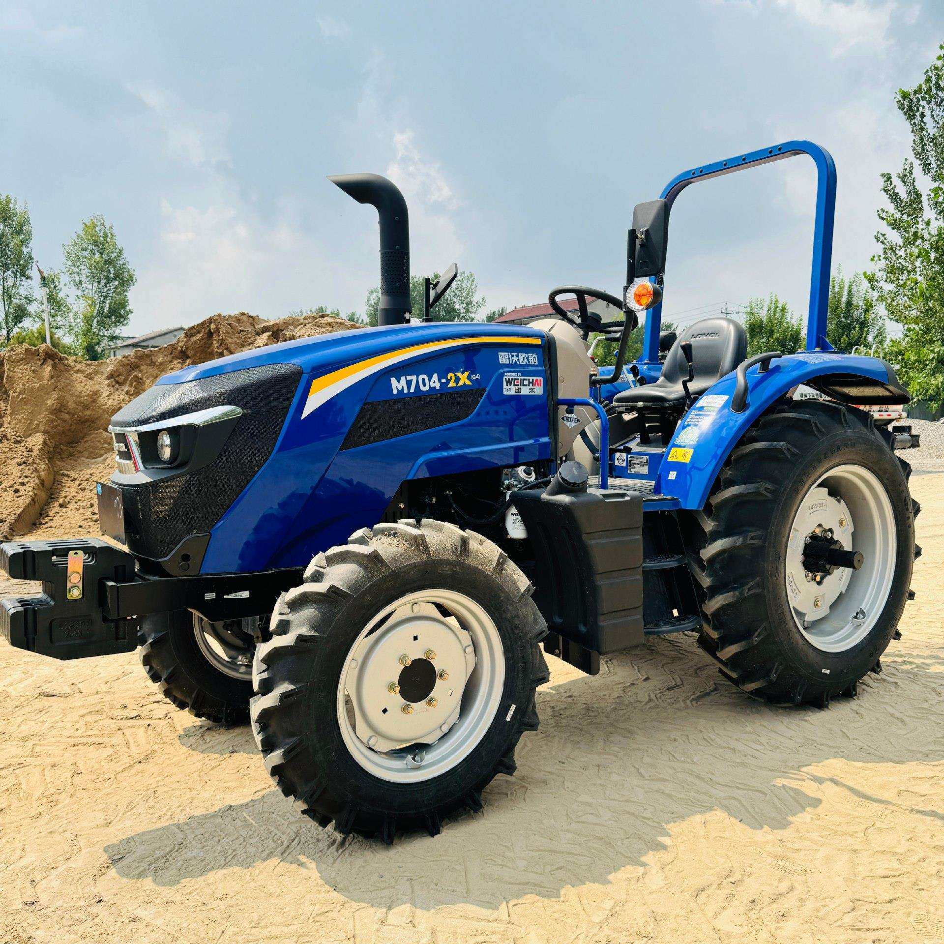 雷沃704-2x出口农用柴油农用四驱水旱两用旋耕机械​轮式拖拉机