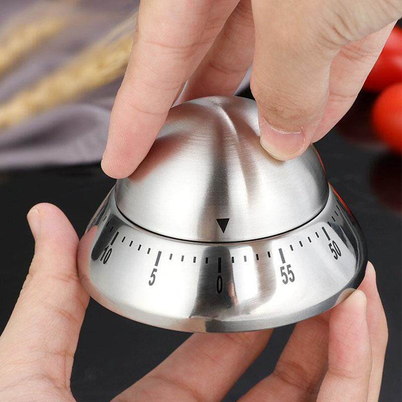 德国品质不锈钢定时器飞碟锥形创意可爱厨房金属机械提醒计时器