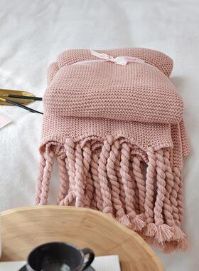 式盖午休沙毯发毯子空调毯拍照美Q18002道具针织披肩