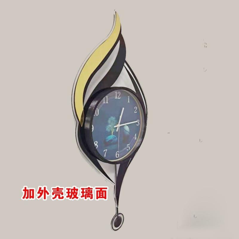 E简C客厅装饰挂钟卧室书房挂墙轻意奢创家用艺4术钟表tTDyBCai约