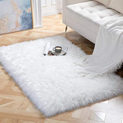 Imitation wool carpet plush floor mat living room bedroom