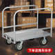 重型双护栏拉货车布匹手拉车板材手推车插杆车带围栏平板车搬运车