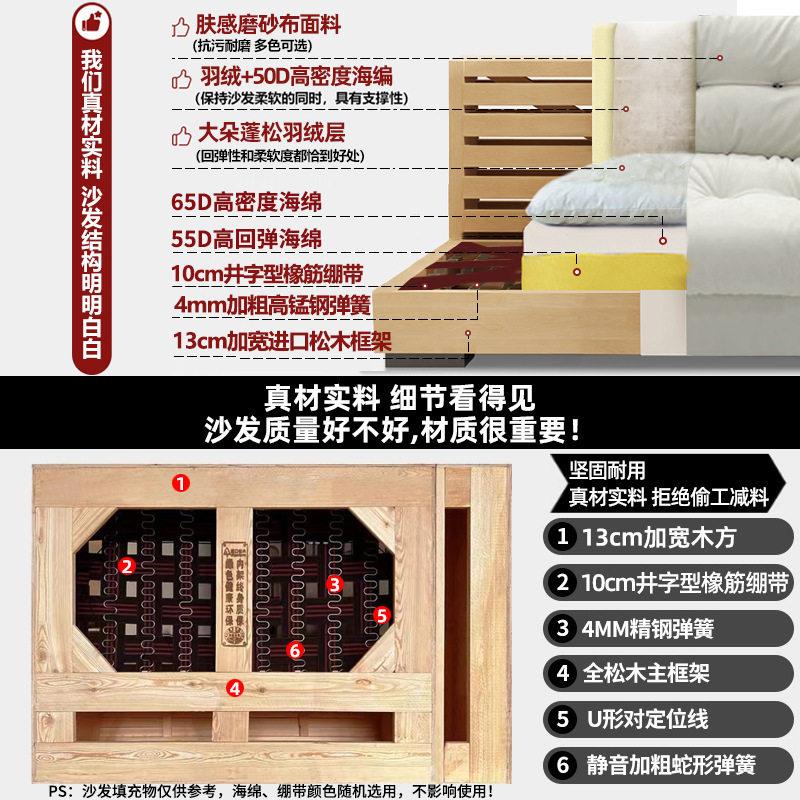 云朵沙发客厅摩图玛莎磨砂布现简约小户型网红直排布艺沙发