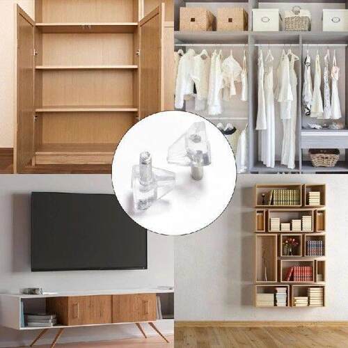 Multiuse Pack 150 Clear Shelf Support Nails for Household