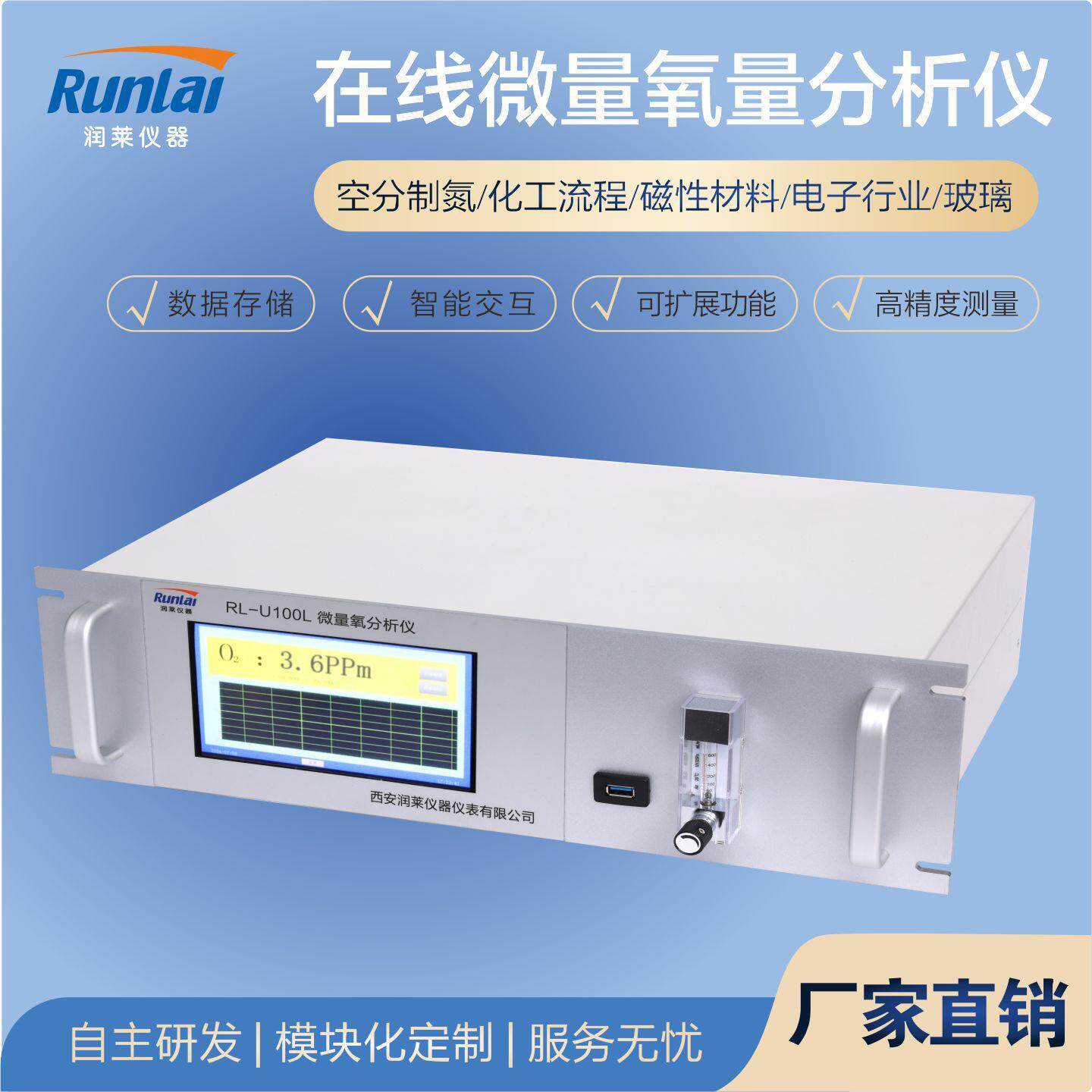 在线微量氧分析仪高精准测量氧气量快速检测仪智能气体浓度分析仪