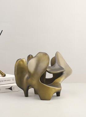 新式抽中象几何树脂镂空艺术塑雕摆件客厅玄卧室关酒店1990家居装