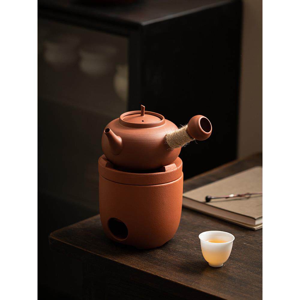 潮州红土沙壶家用覆古泡茶水壶跳盖壶户外泡茶炉套装