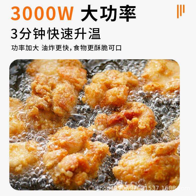 跨境油炸锅商用不锈钢电炸炉单缸双缸电炸锅欧英美插外贸电炸炉