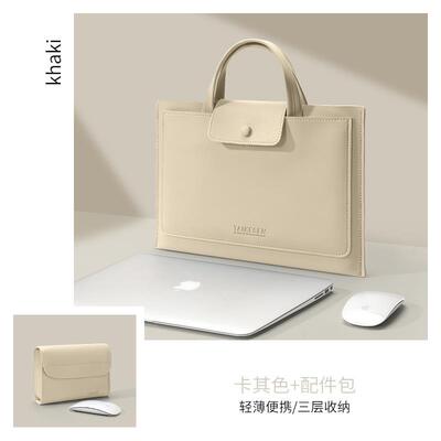 电脑包适用微软surface pro8笔记本Laptop GO2内胆book15手提5平板pro7保护套6简约男女13.5寸15皮套12.3防水