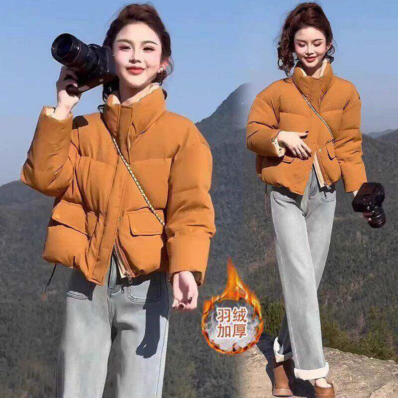 香港代购时尚短款羽绒棉服女士冬季新款洋气质显瘦保暖加厚外套潮