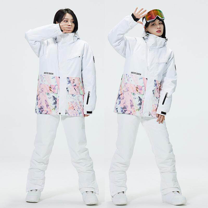 新款单板滑雪服套装男女情侣款保暖加厚韩版滑雪衣裤套装
