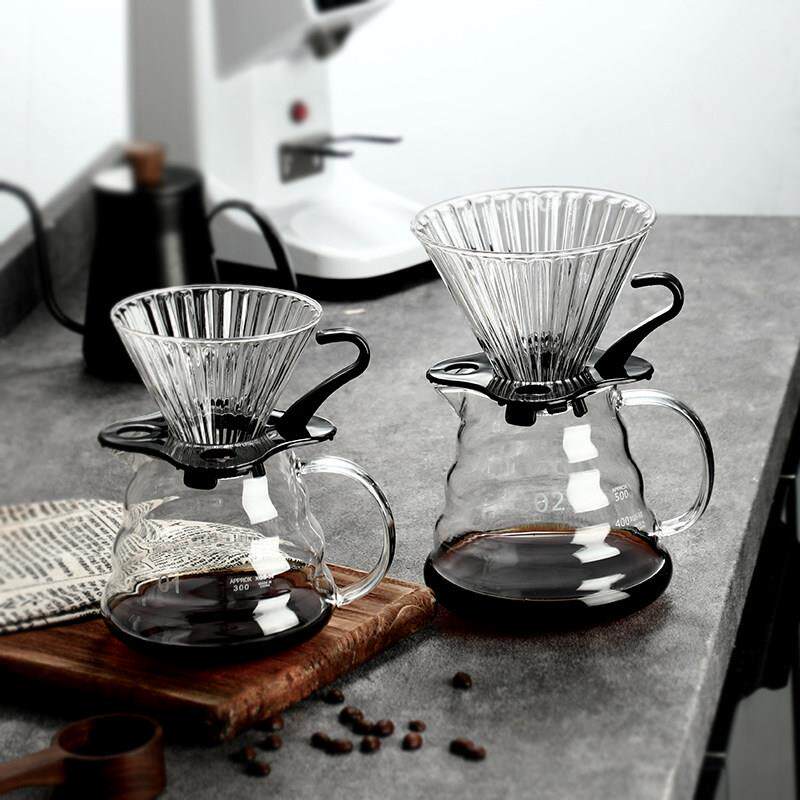 V60手冲咖啡玻璃滤杯咖啡过滤器滴漏式滴滤器分享壶咖啡器具包邮