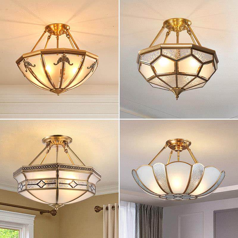 全铜欧式吸顶灯半吊灯现代书房餐厅客厅吊灯简约过道阳台玄关吊灯