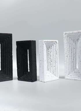 现代简约面白色树摆件样板办公方框BJ00室书间房客脂厅玄关家居桌