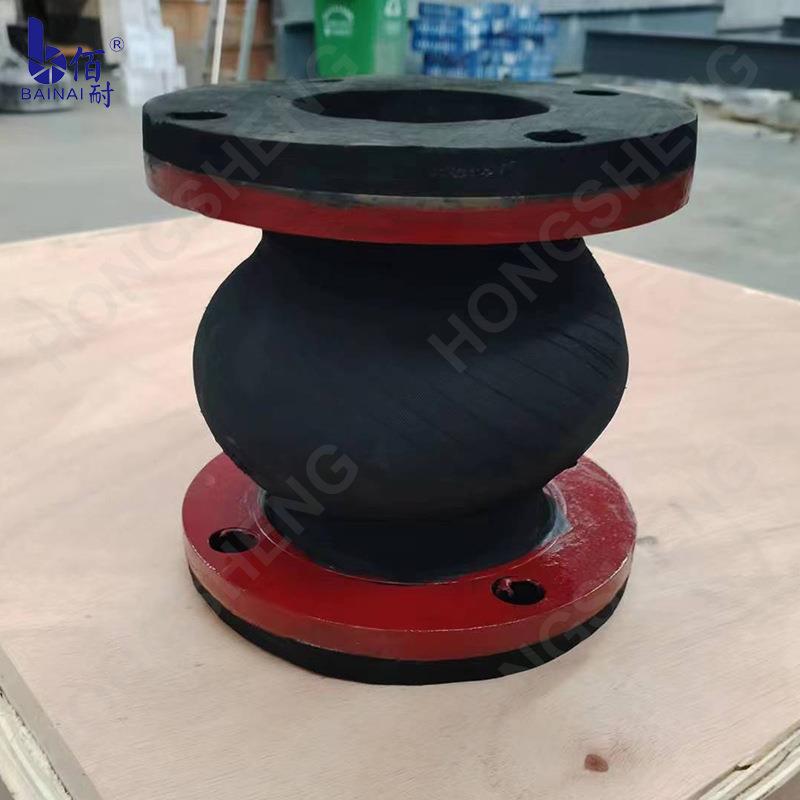 缠绕式橡胶接头可橡曲橡胶膨胀节水泵挠用法兰597绕缠式胶软连接