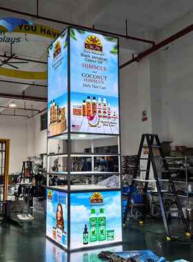 高端铝广告灯箱货架超展市亚285力LE克D灯箱示货架灯箱展示柜