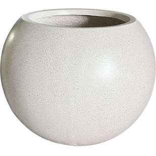 大口径花盆大号轻奢高级感客厅球形镁泥水泥黑金刚龟背竹花盆陶瓷