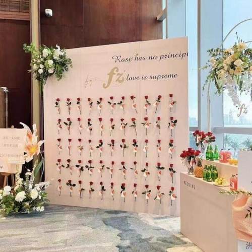 创意婚礼签名沾沾喜气kt板订婚宴布置背景墙迎宾牌结婚互动签到区