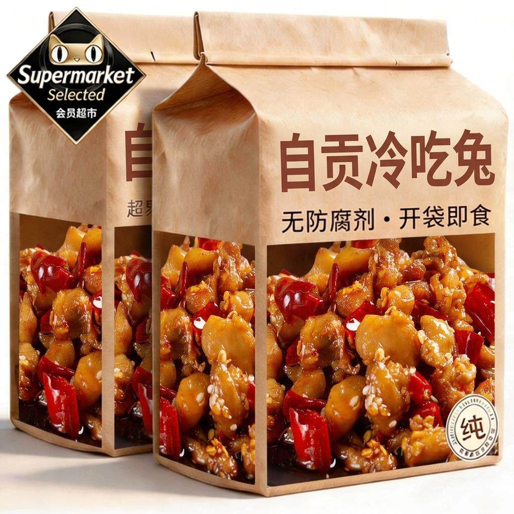 【老字号】自贡特色冷吃兔丁四川成都麻辣兔肉香辣休闲零食下酒菜