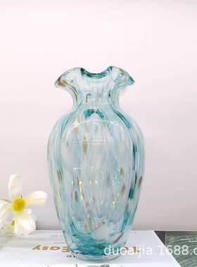 轻奢风创意玻璃花瓶粉色花瓶 北欧简约风家居饰品 热卖花瓶