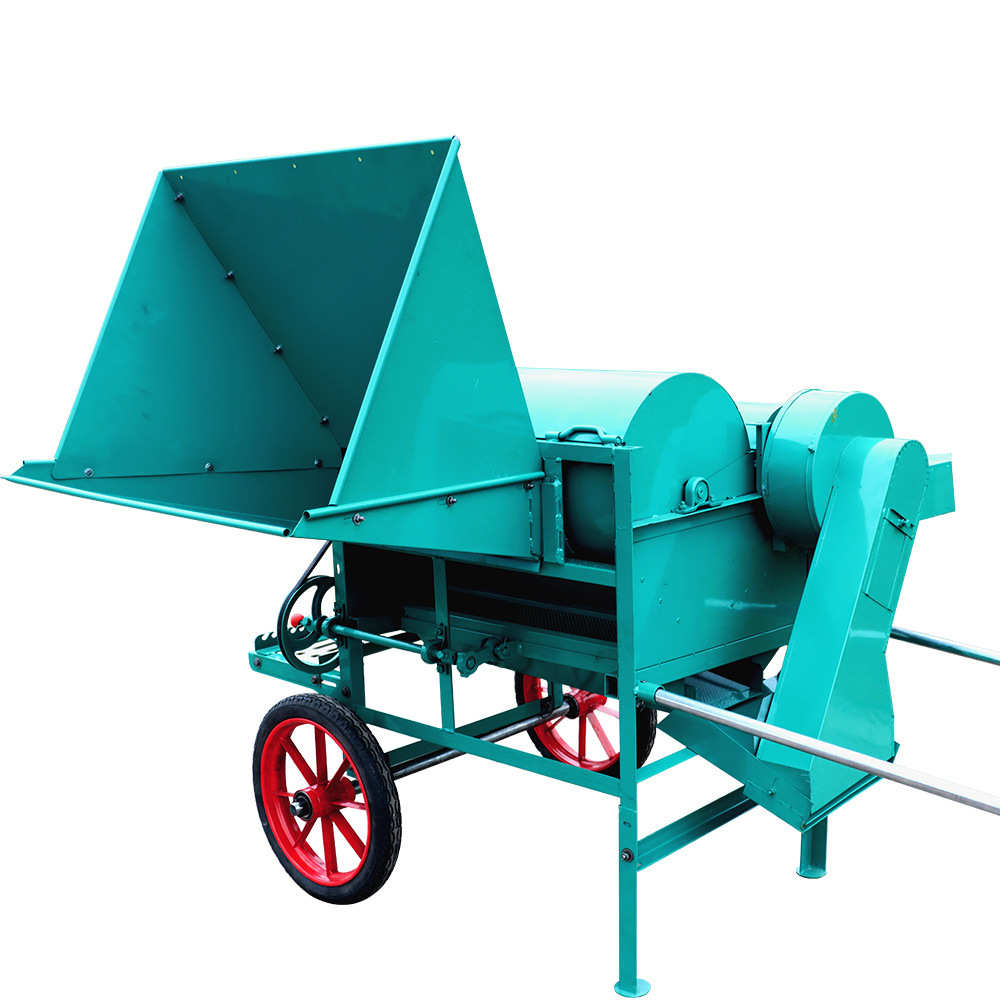 滚筒喂入径多功能家用黄豆振动筛双油菜高粱大口带脱粒机全收割机