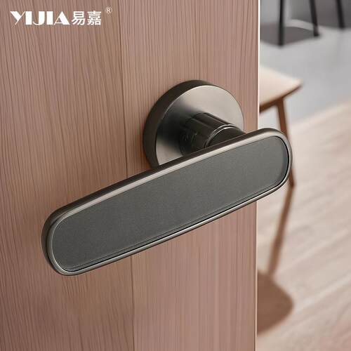 意式极简卧室门锁室内家用房间房门木门把手现代静音磁吸生态门锁