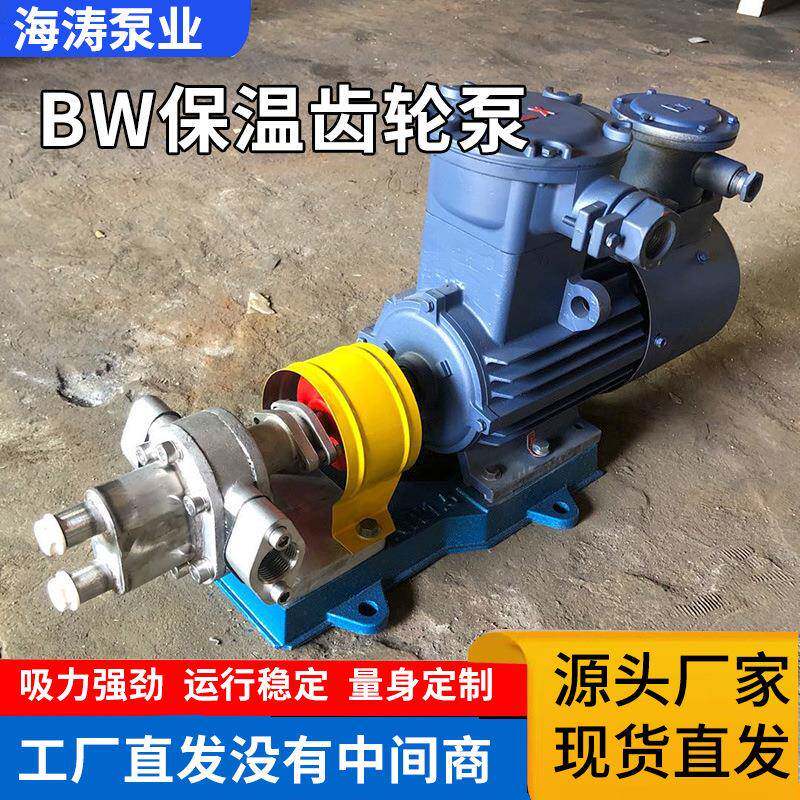 BW保温齿轮泵不锈钢沥青树脂洗涤剂船用耐腐蚀电动高效水泵油泵