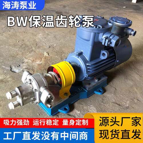 BW保温齿轮泵不锈钢沥青树脂洗涤剂船用耐腐蚀电动高效水泵油泵