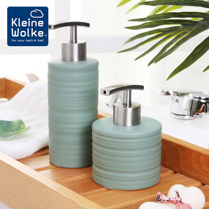 Kleine Wolke德国进口陶瓷洗手液瓶子按压空瓶洗发水分装瓶乳液瓶