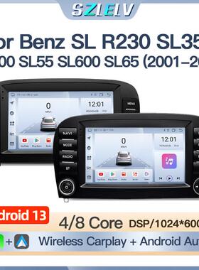 适用奔驰SL R230 SL350 SL500 SL55 SL600 SL65车载导航收音机控