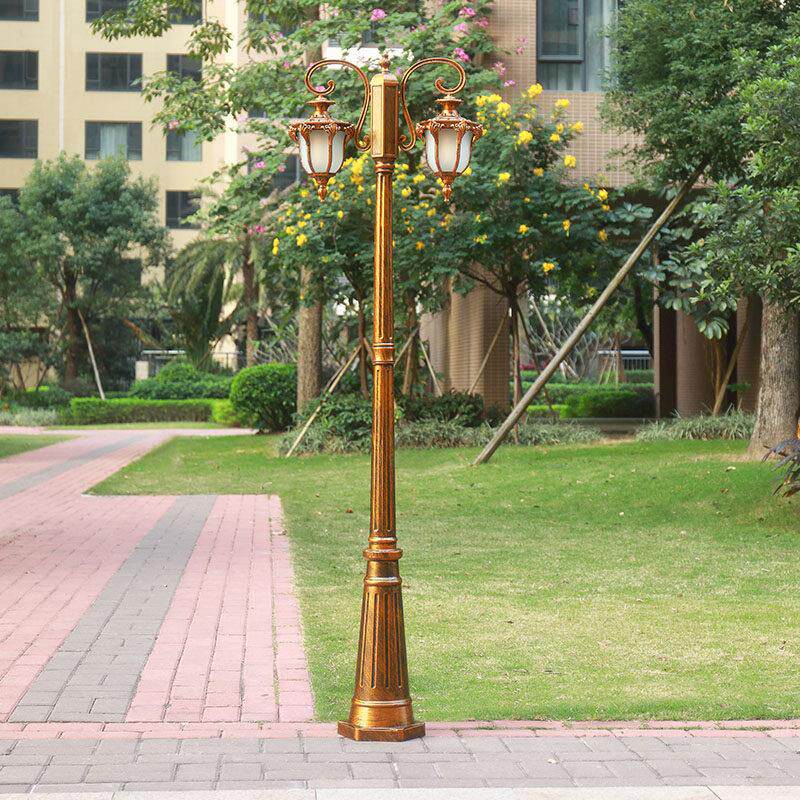别墅景观庭院灯防水落地双头高杆220V小区新农村花园院子路灯led