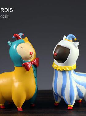 北欧创意羊驼家居饰品摆件客厅卧室女儿房工艺品摆设结婚闺蜜礼物