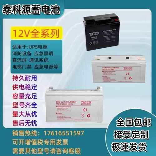 TAICO泰科源蓄电池FM/TP12V9A12A17A24A33A38A40A50A55A65A100AH