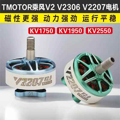 TMOTOR乘风V2无刷马达V2207马达V2306穿越机 5寸2.0竞速FPV花飞V3
