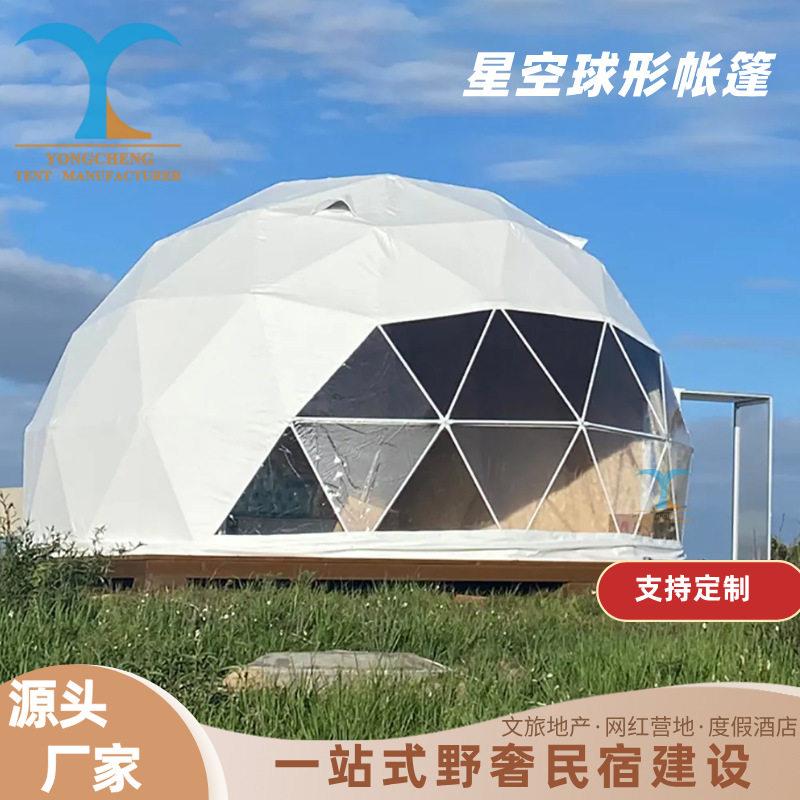 户外露营星空帐篷酒店民宿创意球形篷房透明半圆形网红帐篷厂