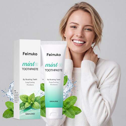 Feimuko Fresh Breath Toothpaste, with its cool mint flavor,